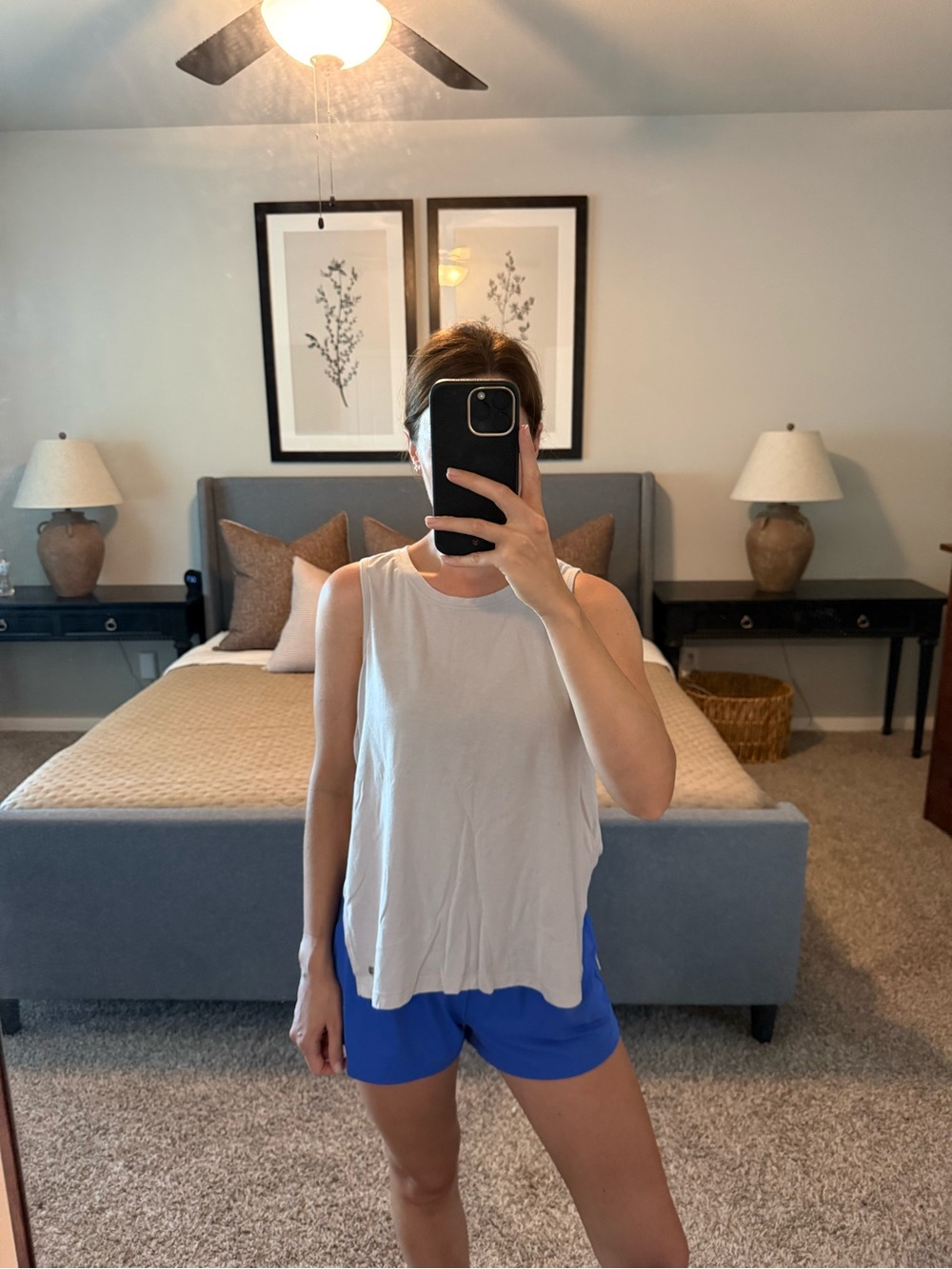 Fabletics Light Gray Crewneck Tank
